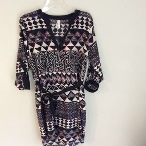 Aztec pattern shift dress